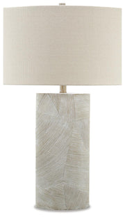 Ashley Furniture Bradard Lamp Set featuring two stylish table lamps with neutral shades and modern bases.