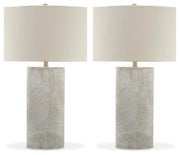 Ashley Furniture Bradard Lamp Set featuring two stylish table lamps with neutral-colored shades and modern bases.