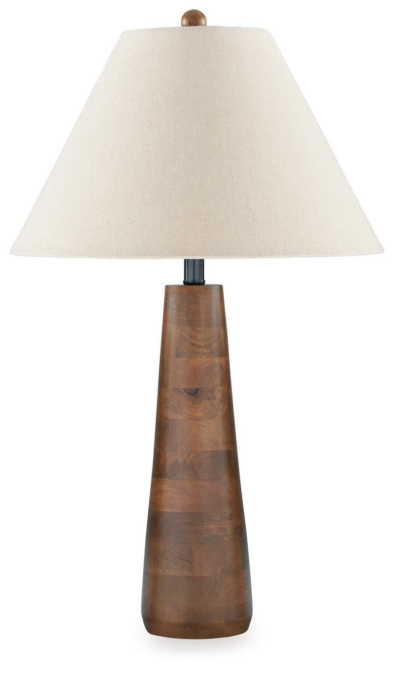 Ashley Furniture Danset table lamp with a sleek design and a neutral-colored shade, perfect for modern home décor.