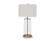 Ashley Furniture Gizeh Table Lamp with a sleek base and fabric shade, ideal for modern living room or bedroom decor.