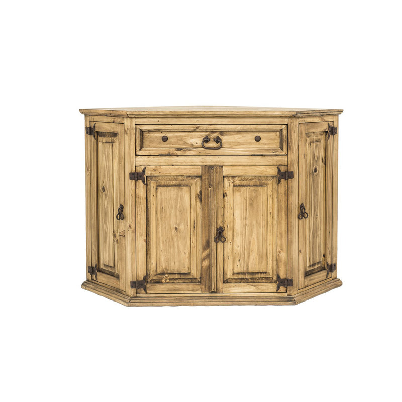 Four Door One Drawer Corner TV Chest