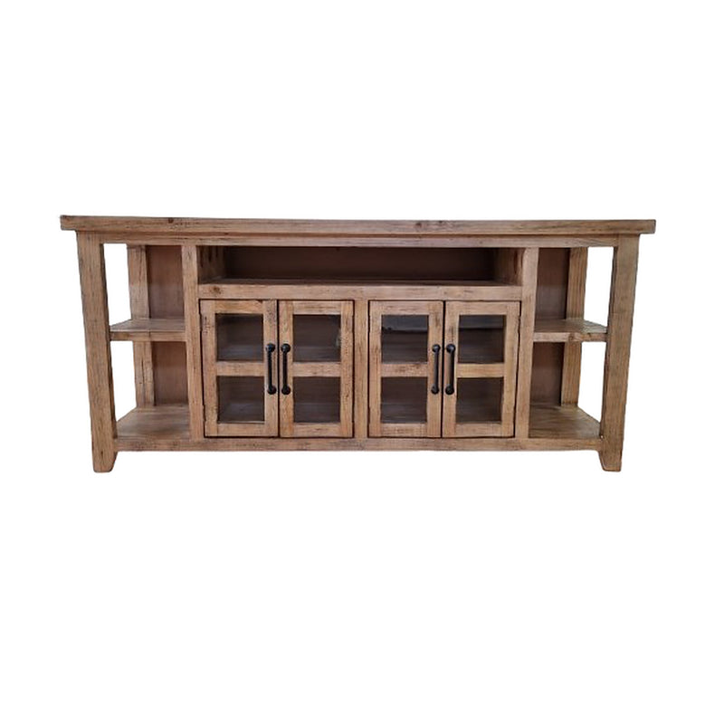 Nebraska TV Console W/Glass Door & Open Sides