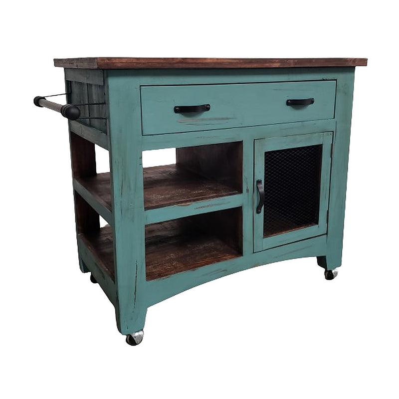 Island 1 Drawer 1 Door Metal Mesh