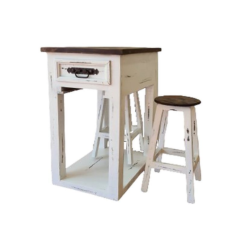 Kitchen Island (W/Two Stools)