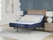 Ashley Furniture Peak 2.0 10 Hybrid Mattress showing a side view with a plush, layered surface and supportive base.
