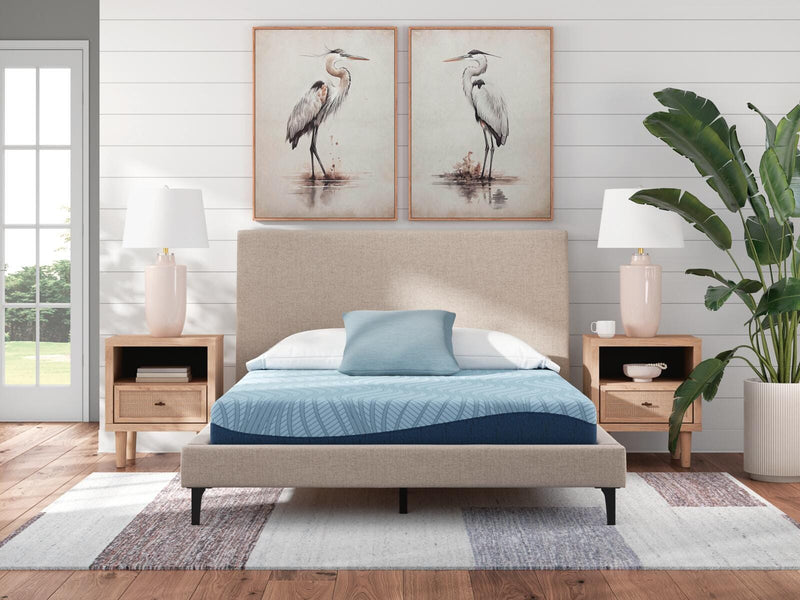 Ashley Furniture Peak 2.0 8-inch memory foam mattress with plush surface and supportive design, ideal for comfortable sleep.