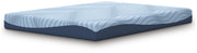 Ashley Furniture Peak 2.0 8-inch memory foam mattress shown from an angled view, highlighting the soft, plush surface.