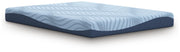 Ashley Furniture Peak 2.0 8-inch memory foam mattress shown from an angled view, highlighting its plush surface and supportive design.