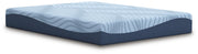 Ashley Furniture Peak 2.0 10-inch memory foam mattress shown from an angle, highlighting its plush surface and clean design.