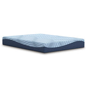 Ashley Furniture Peak 2.0 10-inch Memory Foam Mattress shown from an angle, highlighting the plush surface and clean design.