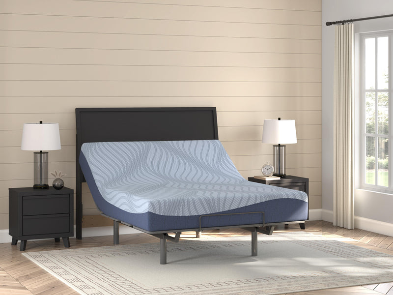 Ashley Furniture Peak 2.0 10-inch memory foam mattress showing a close-up of the plush, supportive foam surface.