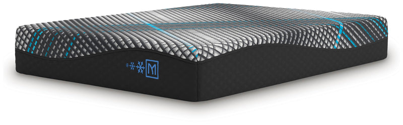 Ashley Furniture Millennium 2.0 foam mattress in a 12-inch profile, shown from an angle highlighting soft top and supportive base.