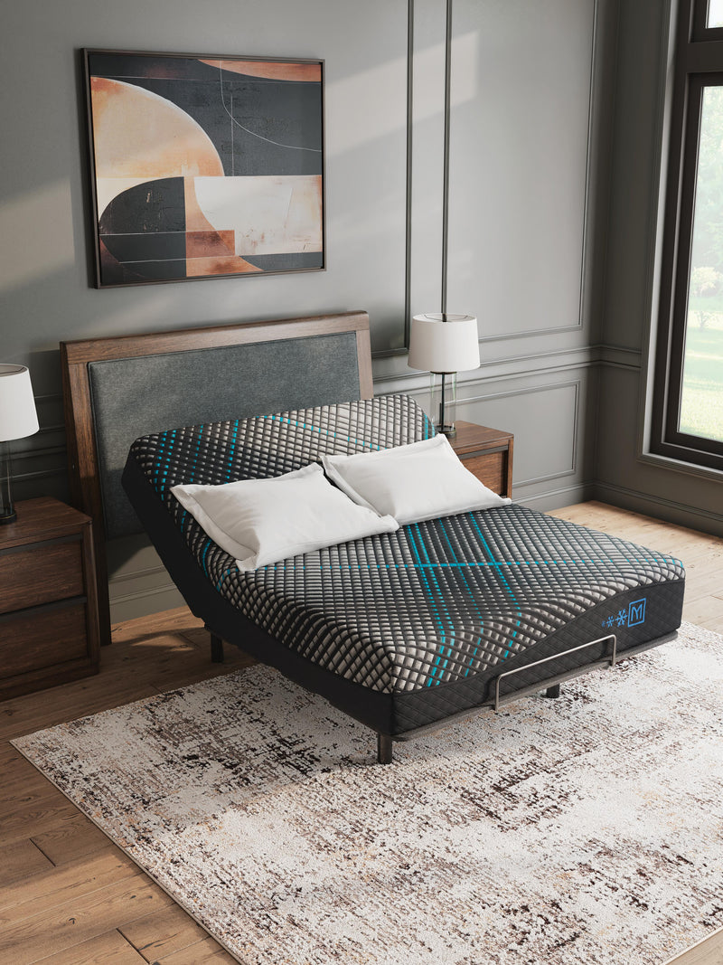 Ashley Furniture Millennium 2.0 Foam 12-inch memory foam mattress shown vertically, showcasing its plush surface and supportive design.
