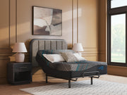 Ashley Furniture Millennium 2.0 Hybrid 16-inch mattress showing a close-up of the plush, quilted surface and layers of the hybrid design.