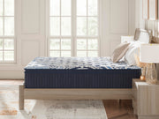 Ashley Furniture Plush Luxe 2.0 innerspring mattress with plush surface, shown in a bedroom setting.