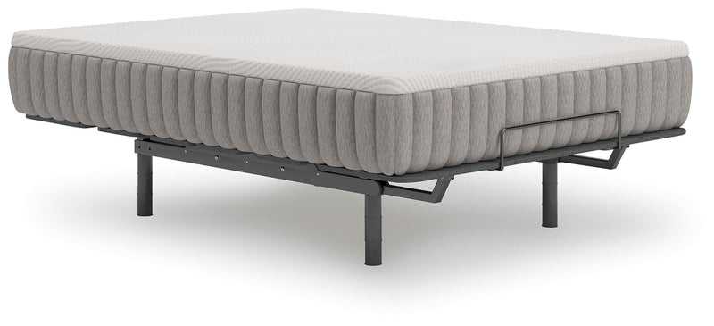 Ashley Furniture Terra Sleep Firm hybrid mattress shown from an angled view, highlighting its sleek design and plush surface.
