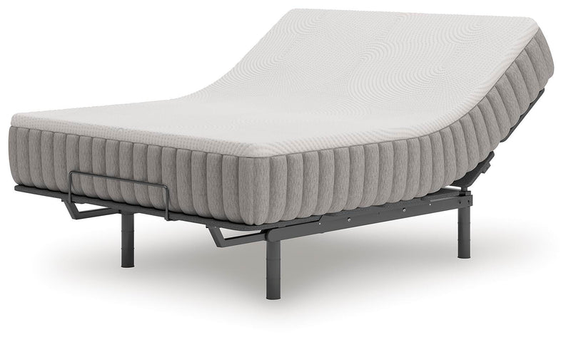 Ashley Furniture Terra Sleep Firm Hybrid Mattress viewed from an angle, showing the mattress top and side profile.