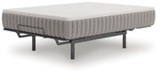 Ashley Furniture Terra Sleep Firm Hybrid Mattress shown from an angle with plush surface and supportive design for restful sleep.
