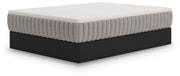 Ashley Furniture Terra Sleep Firm hybrid mattress shown from an angle, highlighting its sturdy design and plush surface.