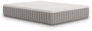 Ashley Furniture Terra Sleep Soft Hybrid Mattress shown from an angle, featuring plush surface and supportive design.