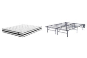 Ashley Furniture 8-inch chime innerspring mattress set with supportive coils and soft fabric cover, ideal for comfortable sleeping.