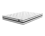 Ashley Furniture 8-inch chime innerspring mattress set with plush fabric cover, designed for comfortable sleep and support.
