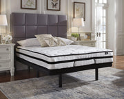 Ashley Furniture Chime 10-inch hybrid mattress in a box, showing plush surface with stitched detailing and supportive layers.