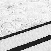 Ashley Furniture Chime 10-inch hybrid mattress in a box, showing plush surface and supportive design for comfortable sleep.