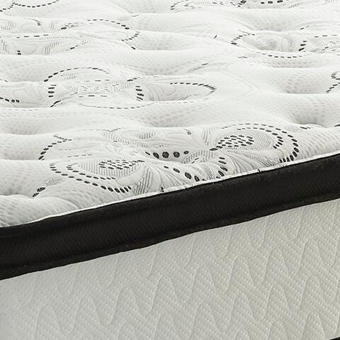 Ashley Furniture Chime 12-inch hybrid mattress in a box, showing a plush, supportive mattress with a soft fabric cover.
