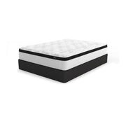 Ashley Furniture Chime 12-inch hybrid mattress in a box with a soft, plush surface and supportive layers for comfortable sleep.