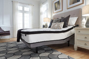 Ashley Furniture Chime 12-inch hybrid mattress in a box, showing the plush surface with quilted top and supportive layers.