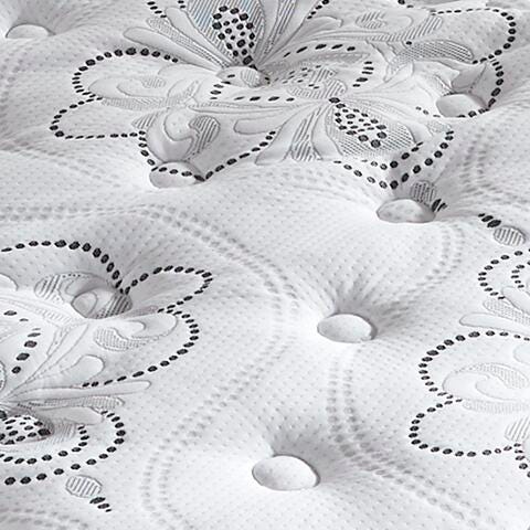 Ashley Furniture Chime 12-inch hybrid mattress in a box, showing plush surface with quilted top and supportive layers.