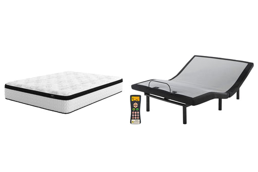 California King hybrid mattress set by Ashley Furniture featuring a plush top and supportive base, shown in the product image.