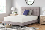 Ashley Furniture Chime 12-inch memory foam mattress in a box, showcasing plush surface and clean design for restful sleep.
