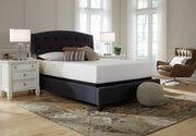 Ashley Furniture Chime 12-inch memory foam mattress in a box, showing the plush surface and sleek design for comfortable sleep.