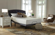 Ashley Furniture Chime 12-inch memory foam mattress in a box, showing its plush, comfortable surface and sleek design.
