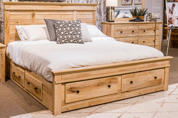 Ashley Furniture Makidern Bed with a sleek, modern design featuring a sturdy frame and neutral upholstery.