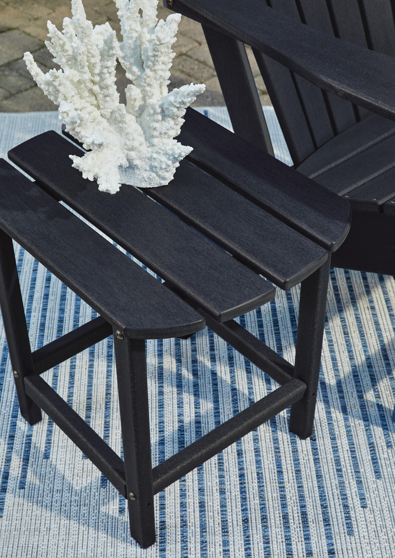 Ashley Furniture Sundown Treasure outdoor seating set with cushioned chairs and a central table, designed for patio relaxation.