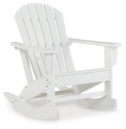 Ashley Furniture Sundown Treasure outdoor seating set with cushioned chairs and a central table, ideal for patio relaxation.
