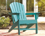 Ashley Furniture Sundown Treasure outdoor seating set with a table and chairs, ideal for patio or garden relaxation.