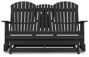 Ashley Furniture Hyland Wave outdoor loveseat with cushioned seating and a stylish wave design, ideal for patio relaxation.