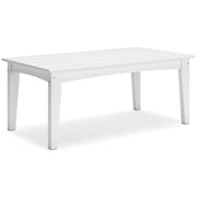 Ashley Furniture Hyland Wave outdoor cocktail table with a modern design, featuring a sleek tabletop and stylish legs.
