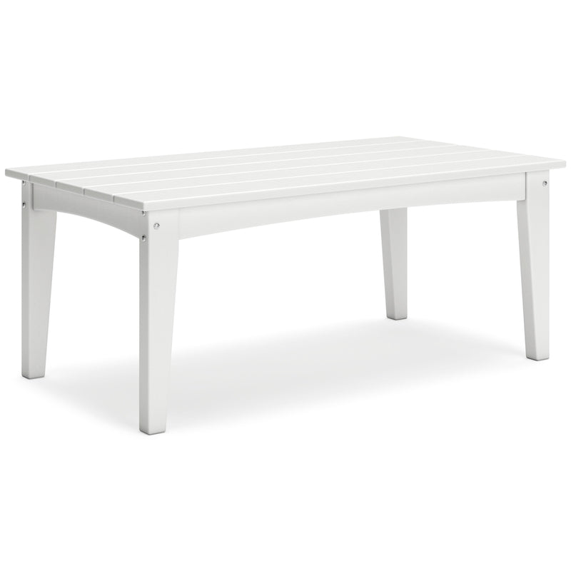 Ashley Furniture Hyland Wave outdoor cocktail table with a modern design, featuring a sleek tabletop and stylish legs.