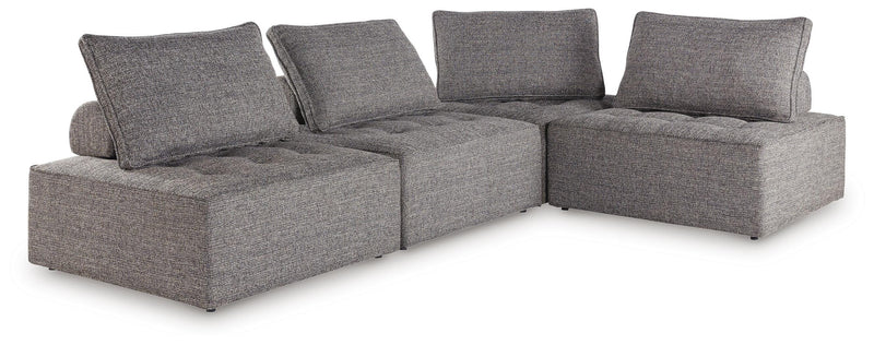 Ashley Furniture Bree Zee outdoor sectional with plush cushions and modern design, ideal for outdoor seating areas.
