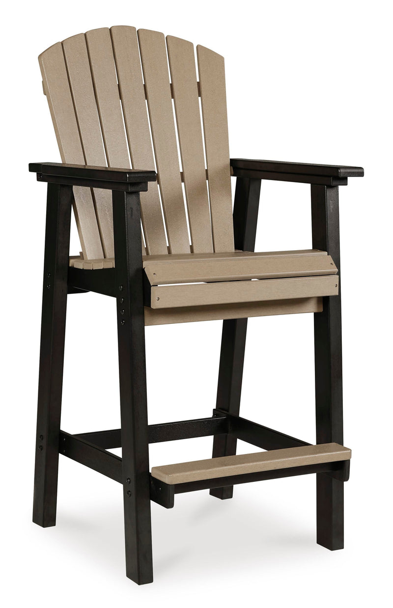 Ashley Furniture Fairen Trail outdoor dining set with a rectangular table and six chairs, perfect for patio outdoor dining.