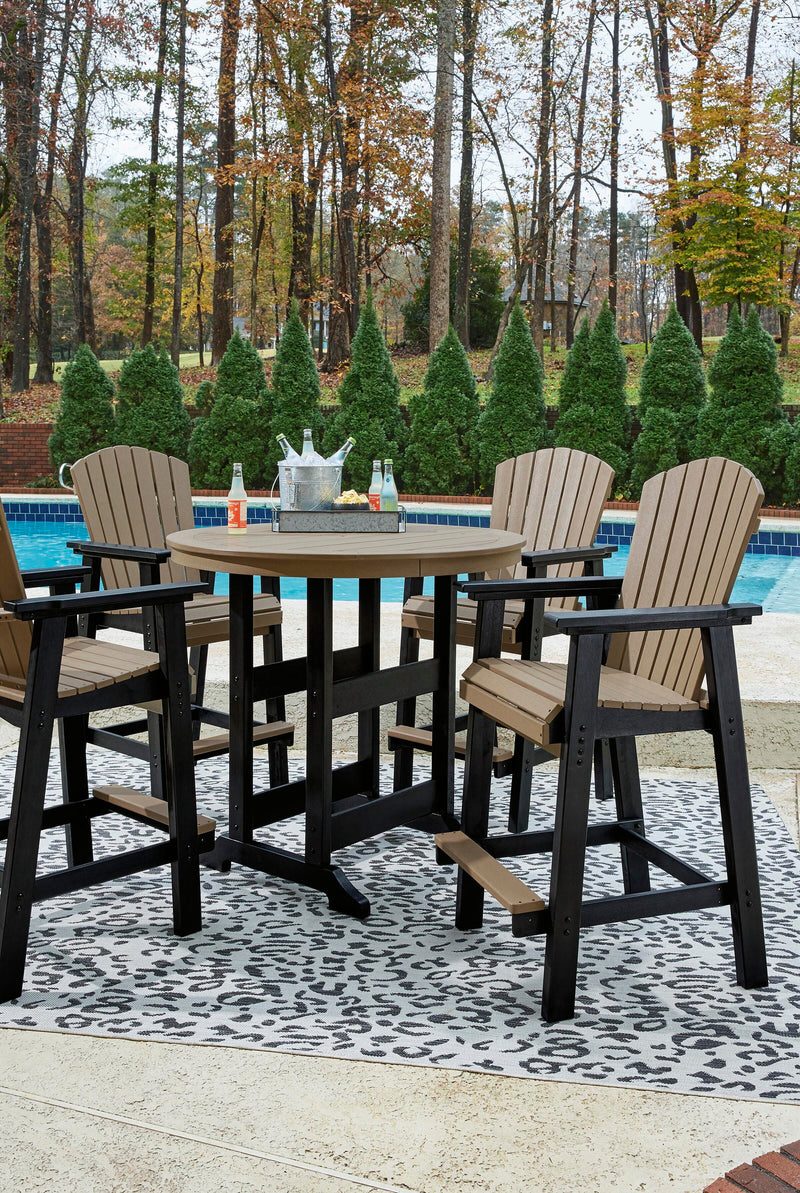 Fairen Trail outdoor dining set by Ashley Furniture with a table and chairs, perfect for garden or patio outdoor meals.