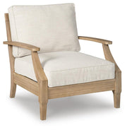 Ashley Furniture Carter Hall outdoor table set with a rectangular table and matching chairs, ideal for patio or garden outdoor dining.
