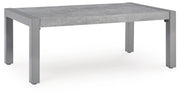 Hurley Park outdoor cocktail table by Ashley Furniture with a sturdy wooden top and metal frame, ideal for outdoor lounging.