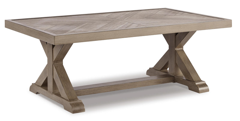 Ashley Furniture Beachcroft outdoor seating set featuring a sofa, chairs, and table in a stylish, weather-resistant design.