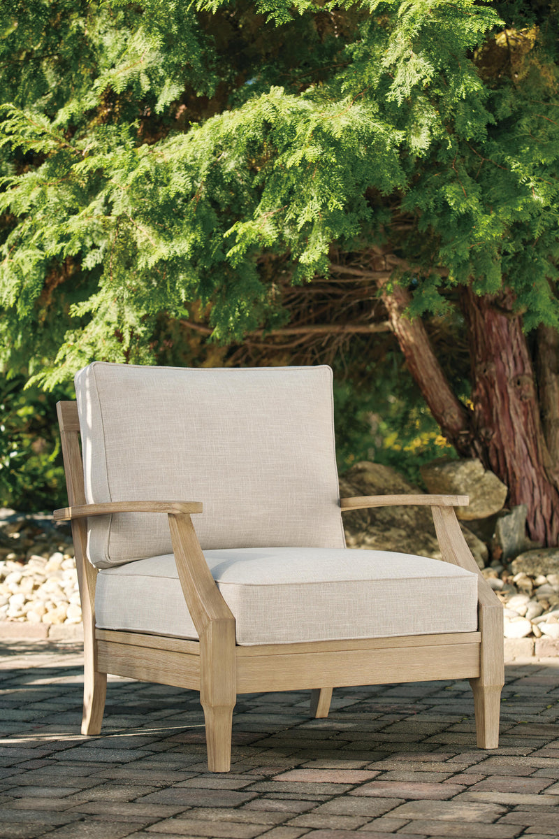 Ashley Furniture Clare View outdoor lounge chair with cushion, featuring a stylish design and comfortable seating for outdoor spaces.
